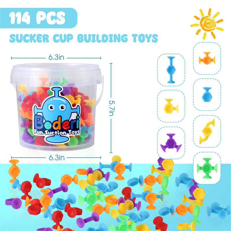 114 PCS Suction Toys for Kids