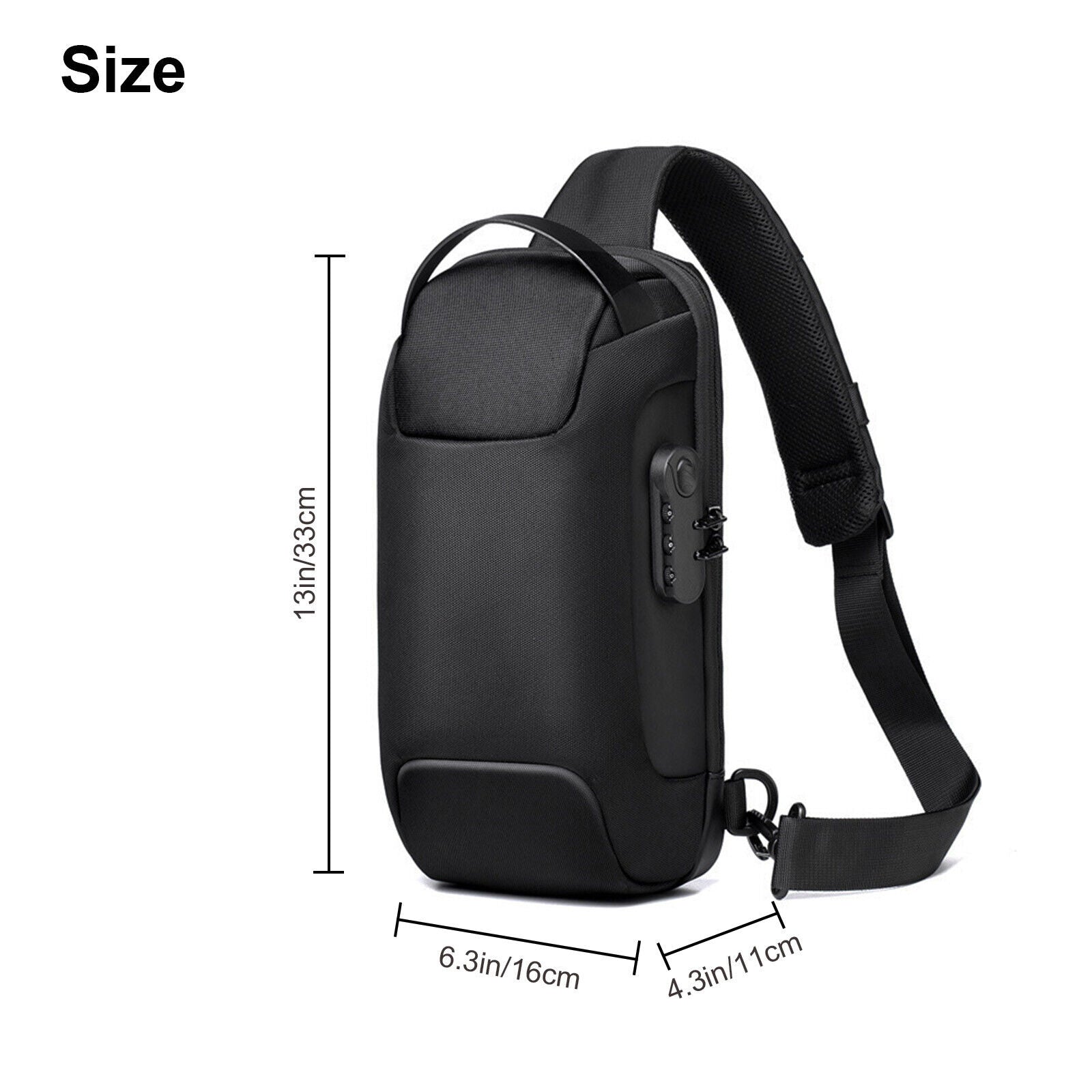 Anti-Theft Shoulder Bag for Men