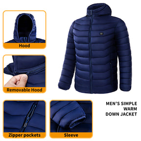 Insulated Hood Windbreaker Jacket For Men's