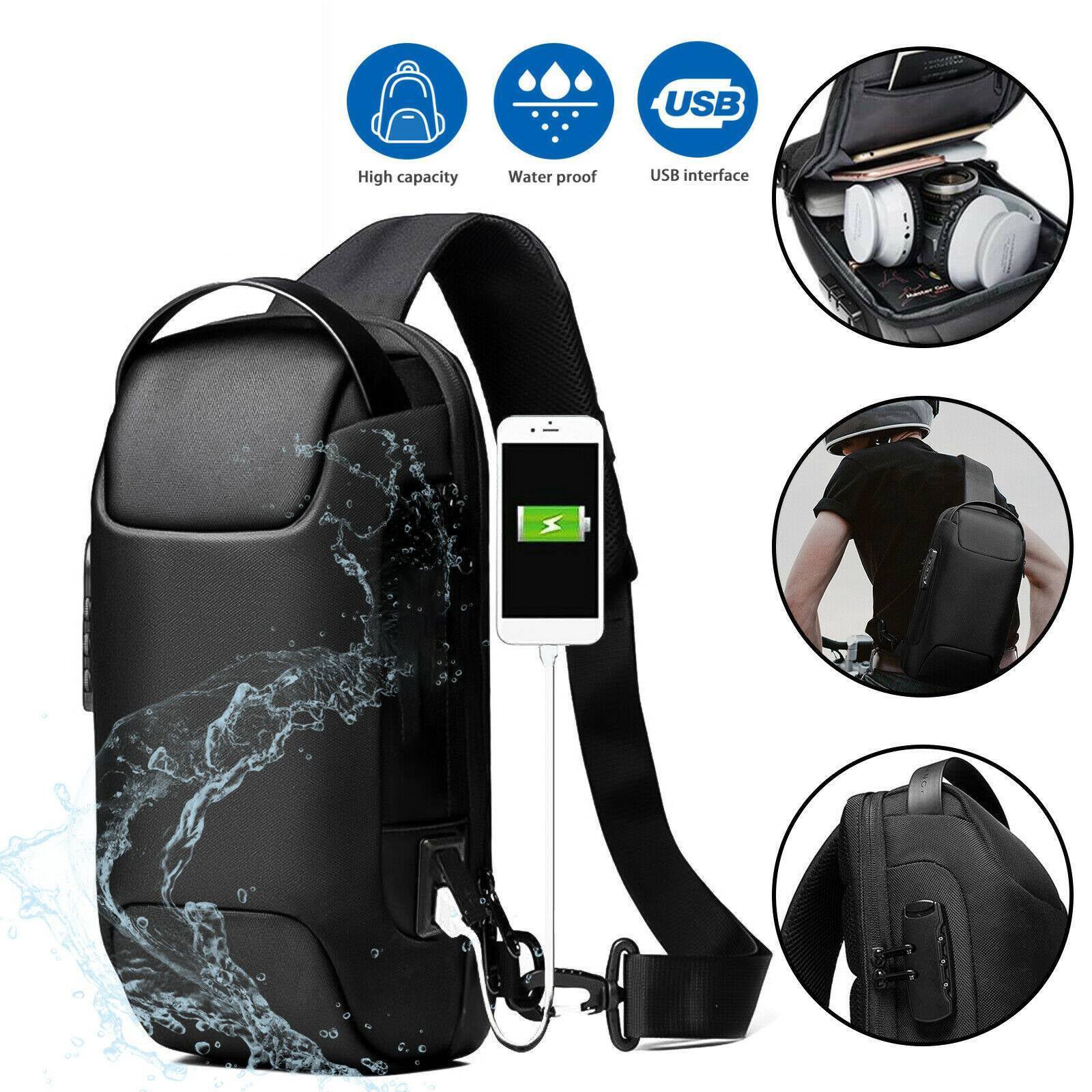 Anti-Theft Shoulder Bag for Men