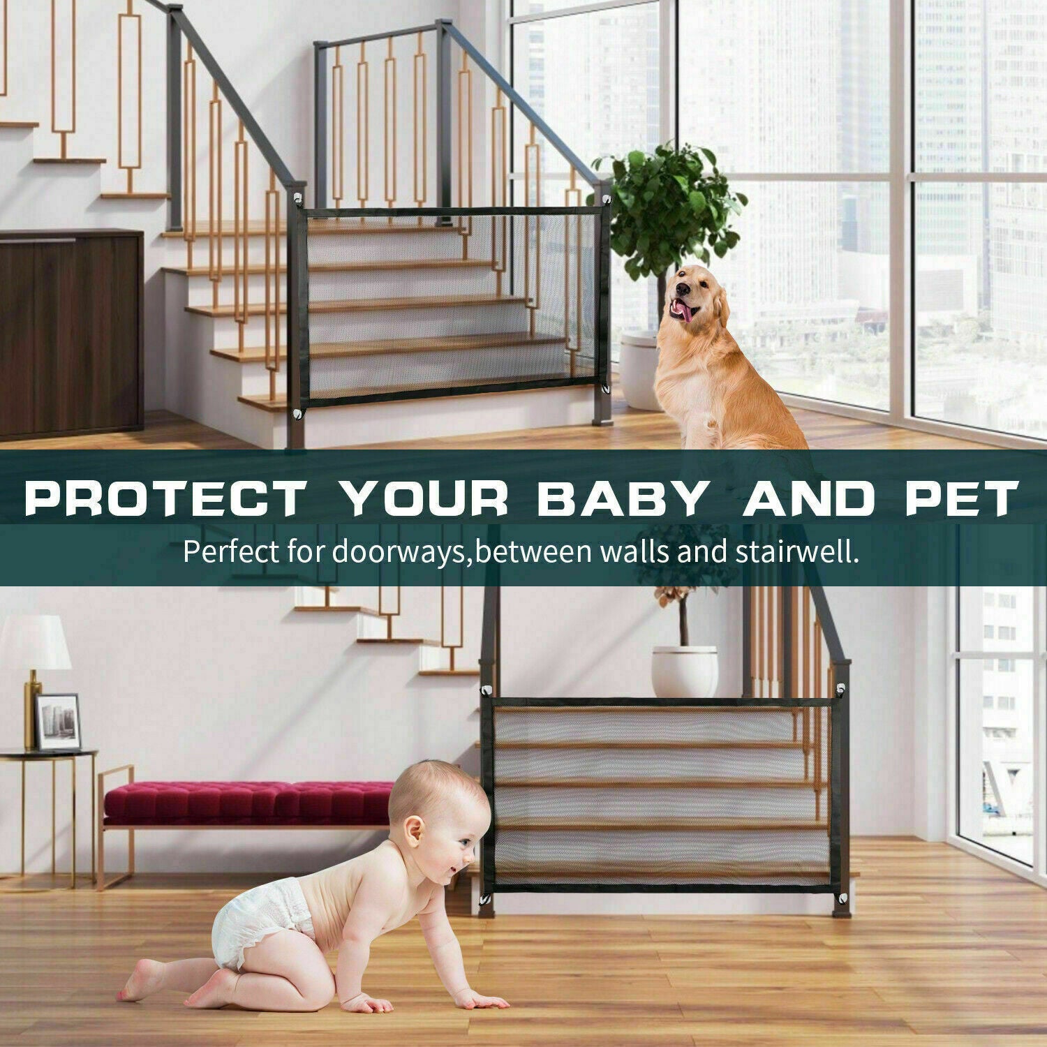 Portable Safety Gate for Pets and Babies